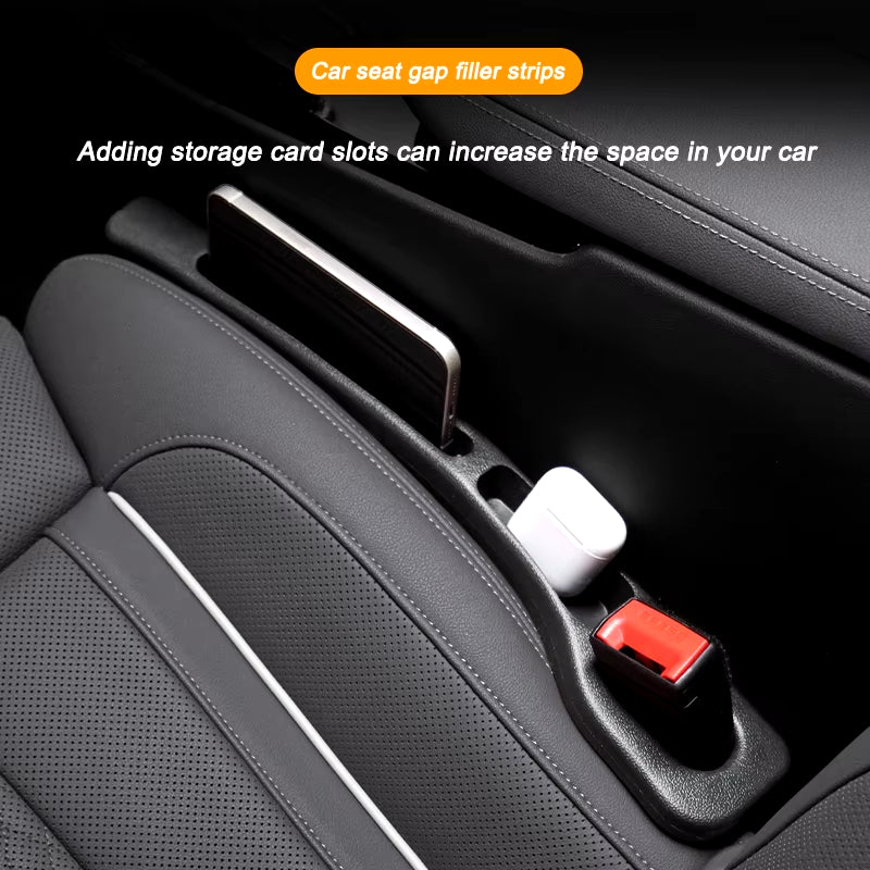 1 Pair Car Seat Gap Filler Side Seam Plug Strip Leak-Proof Filling Strip for All Car Model Wallet Phone Holder Car Accessories